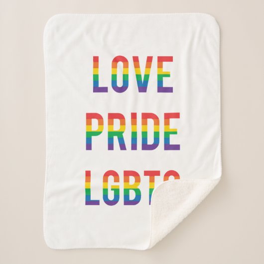 Love Pride LGBTQ Sherpa Deken (Voorkant)