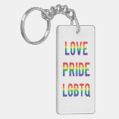 Love Pride LGBTQ Sleutelhanger (Voorkant Links)