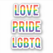 Love Pride LGBTQ Sticker (Voorkant)