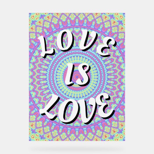 Love Pride Phone Ring Stand Acryl Bord (Voorkant)