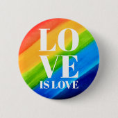 Love Pride Rainbow Ronde Button 5,7 Cm (Voorkant)