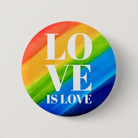 Love Pride Rainbow Ronde Button 5,7 Cm (Voorkant)