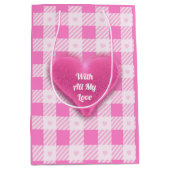 Love Pset Modern Roze Collectie Medium Cadeauzakje (Voorkant)