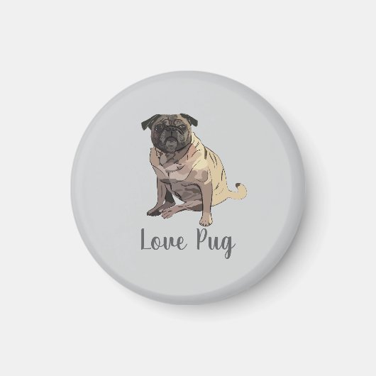 Love Pug Magneet (Voorkant)