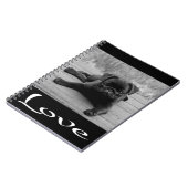 Love Pug Puppy Dog Black Notebook/Journal Notitieboek (Linkerzijde)