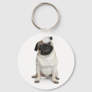 Love Pug Puppy Dog Sleutelhanger