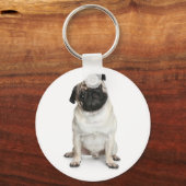 Love Pug Puppy Dog Sleutelhanger (Voorkant)