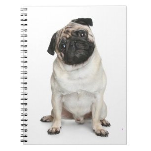 Love Pug Puppy Dog White Notebook/Journal Notitieboek