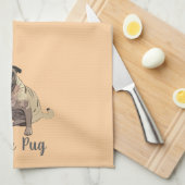 Love Pug Theedoek (Quarter Fold)