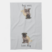 Love Pug Theedoek (Verticaal)
