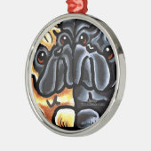Love Pugs Metalen Ornament (Links)