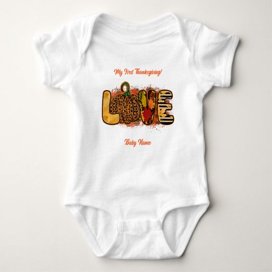 Love Pumpkin Autumn Customize Romper (Voorkant)