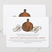 Love Pumpkin Autumn Wedding Invitation Kaart (Voorkant / Achterkant)