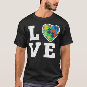 Love Puzzles Autisme Awareness Autistic Support Gi T-shirt