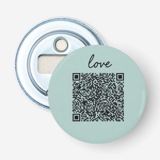 Love QR-code Button Flesopener (Voorkant)