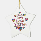 Love Quilting Keramisch Ornament (Links)