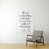 Love Quote Calligraphy Style Weddenschap Backdrop Wandkleed (In situ)