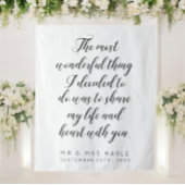 Love Quote Calligraphy Style Weddenschap Backdrop Wandkleed