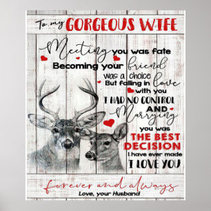 Love Quote for Wife Birthday, Wife Couple Wedding Poster