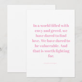 Love quote kaart (Voorkant / Achterkant)