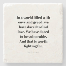 Love quote stenen onderzetter