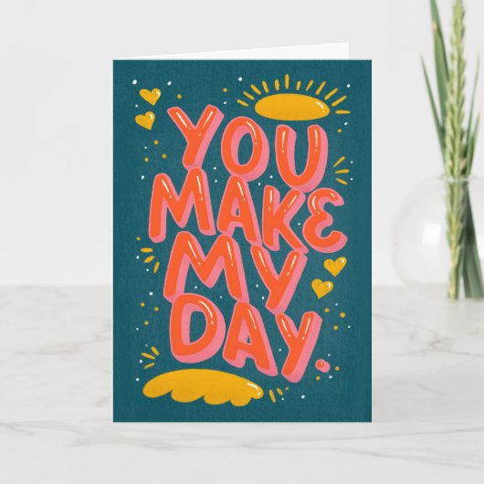 Love Quote Valentijnse Typografie blauwe kaart (Voorkant)