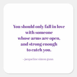 Love quote vierkante sticker