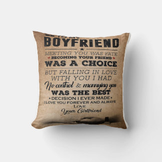 Love Quote voor Boyvriend | Cute Boyvriend Gift Kussen