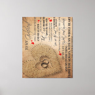 Love Quote voor Boyvriend Funny Quotes Cadeau Canvas Afdruk