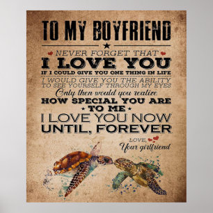 Love Quote voor Boyvriend Het maken van paardeng Poster