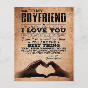 Love Quote voor Boyvriend, Husband Love Birthday Flyer
