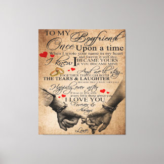 Love Quote voor Boyvriend | Lovely Quottes Gift Canvas Afdruk