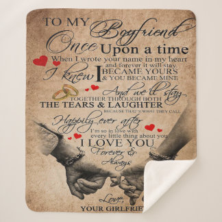 Love Quote voor Boyvriend | Lovely Quottes Gift Sherpa Deken
