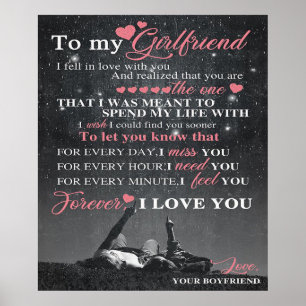 Love Quote voor Boyvriend Overeenkomende couponc Poster
