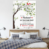 Love Quote voor Husband | Cute Decor Canvas Afdruk (Insitu (Slaapkamer))