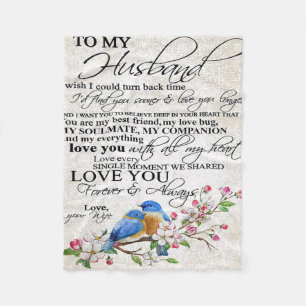 Love Quote voor Husband   Cute Decor Fleece Deken