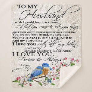 Love Quote voor Husband   Cute Decor Sherpa Deken