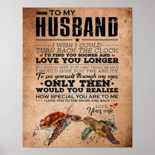 Love Quote voor Husband Gift Idea, Husband Birthda Poster