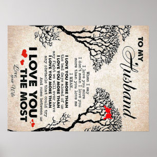 Love Quote voor Husband Gift Idea, Husband Birthda Poster