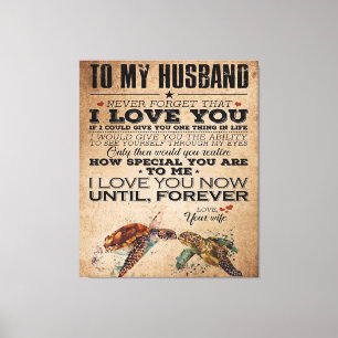 Love Quote voor Husband   Perfect Couple Cft Canvas Afdruk