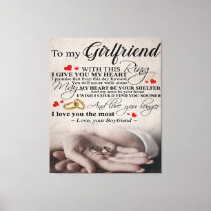 Love Quote voor Vriendin Beste cadeau voor vrouw Canvas Afdruk