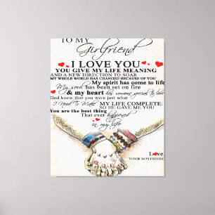Love Quote voor Vriendin Beste cadeau voor vrouw Canvas Afdruk