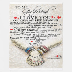 Love Quote voor Vriendin   Beste cadeau voor vrouw Fleece Deken