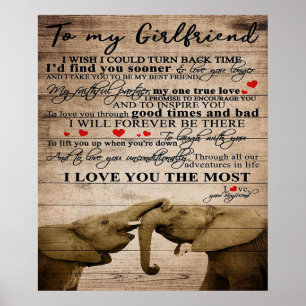 Love Quote voor Vriendin Cadeau van de familie C Poster