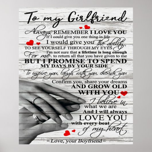 Love Quote voor Vriendin | cadeau voor overeenkome Poster (Voorkant)