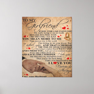 Love Quote voor Vriendin Cute Decor Cft Canvas Afdruk