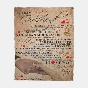 Love Quote voor Vriendin   Cute Decor Cft Fleece Deken
