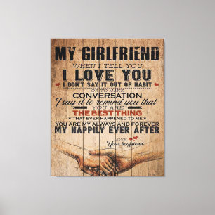 Love Quote voor Vriendin Funny Quottes Gift Canvas Afdruk
