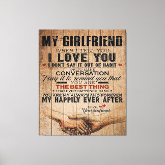 Love Quote voor Vriendin | Funny Quottes Gift Canvas Afdruk