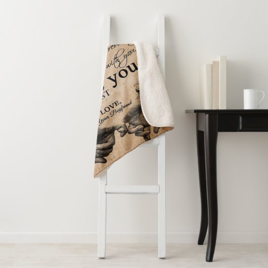 Love Quote voor Vriendin | Funny Quottes Gift Sherpa Deken (In situ)